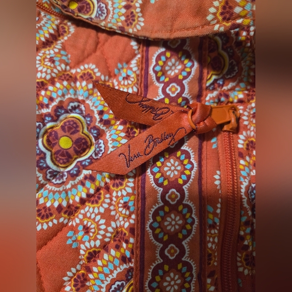 Vera Bradley Shoulder Tote Bag Purse Authentic Paprika Quilted Zip Handbag - Picture 3 of 6